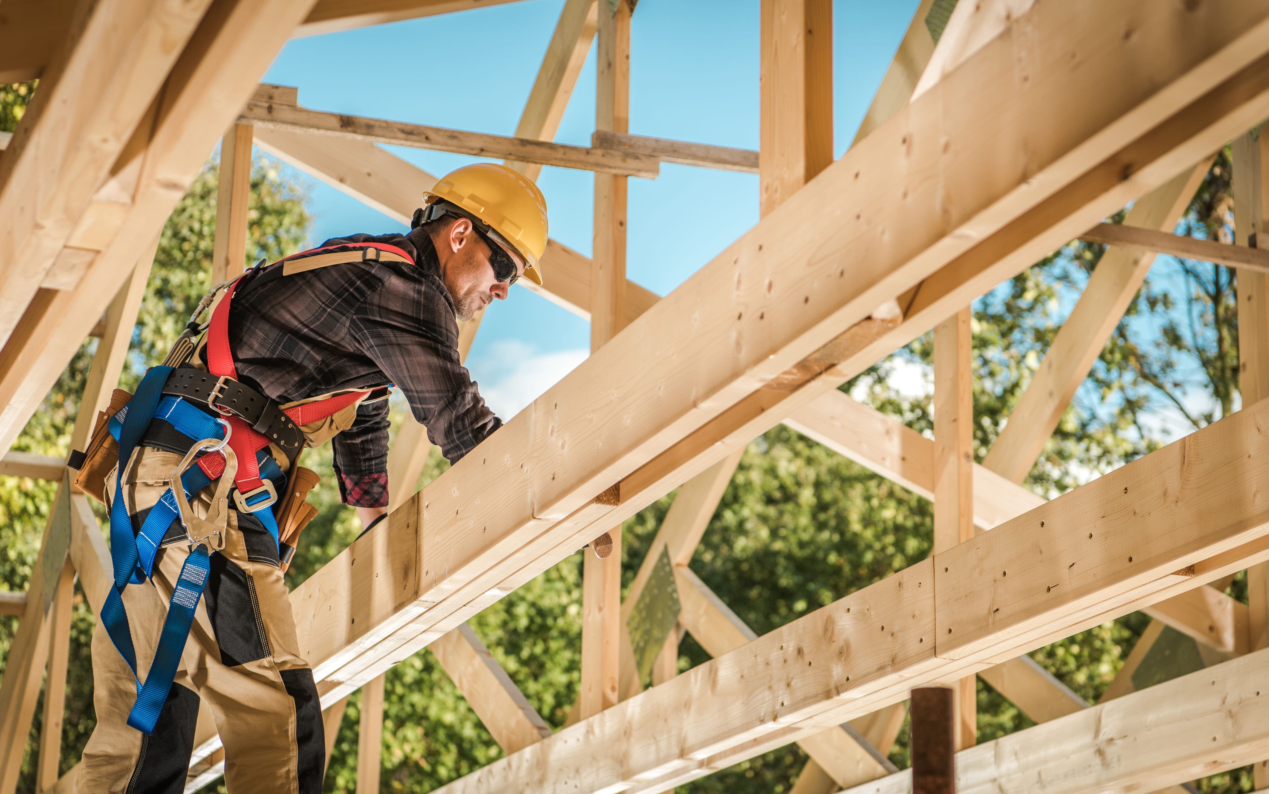Ouvrier sur un chantier de construction